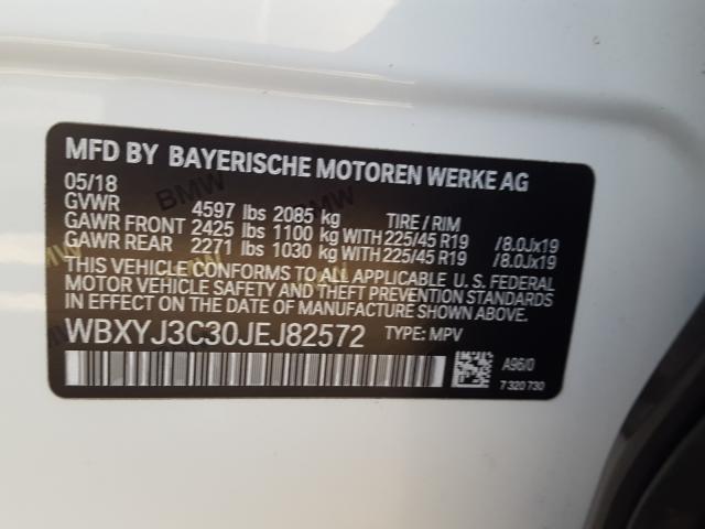 2018 BMW X2 SDRIVE2 WBXYJ3C30JEJ82572