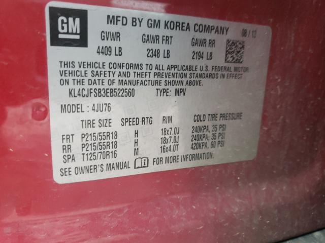 2014 BUICK ENCORE CON KL4CJFSB3EB522560