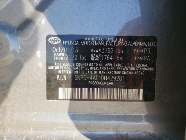 2013 HYUNDAI ELANTRA GL 5NPDH4AE1DH429281