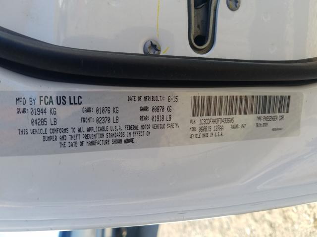 2015 DODGE DART SE 1C3CDFAA3FD433605