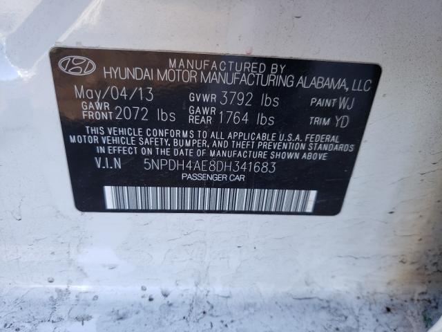 2013 HYUNDAI ELANTRA 5NPDH4AE8DH341683