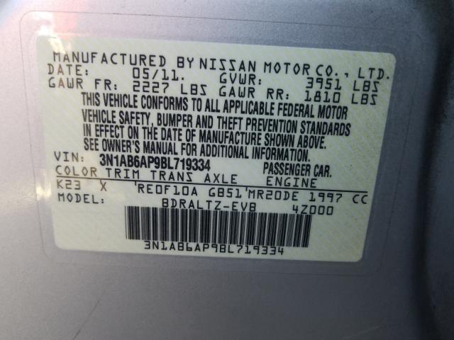 2011 NISSAN SENTRA 2.0 3N1AB6AP9BL719334