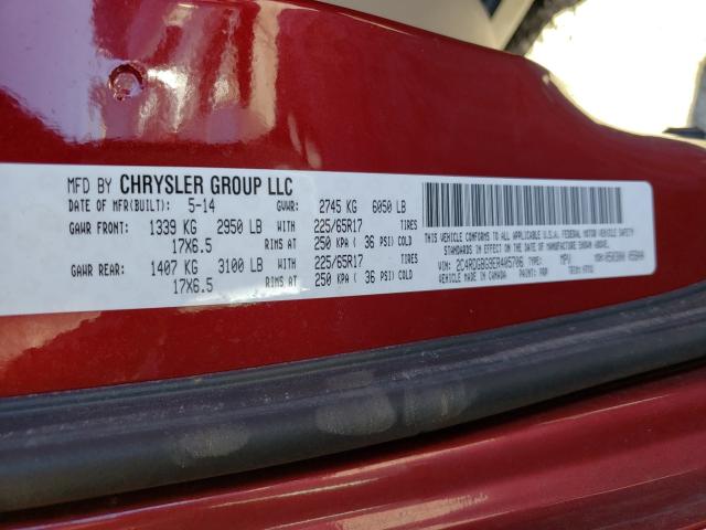 2014 DODGE GRAND CARA 2C4RDGBG9ER405706