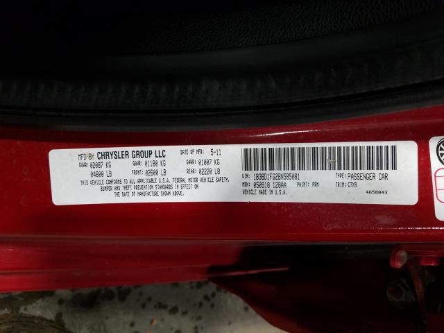 2011 DODGE AVENGER MA 1B3BD1FG2BN585081