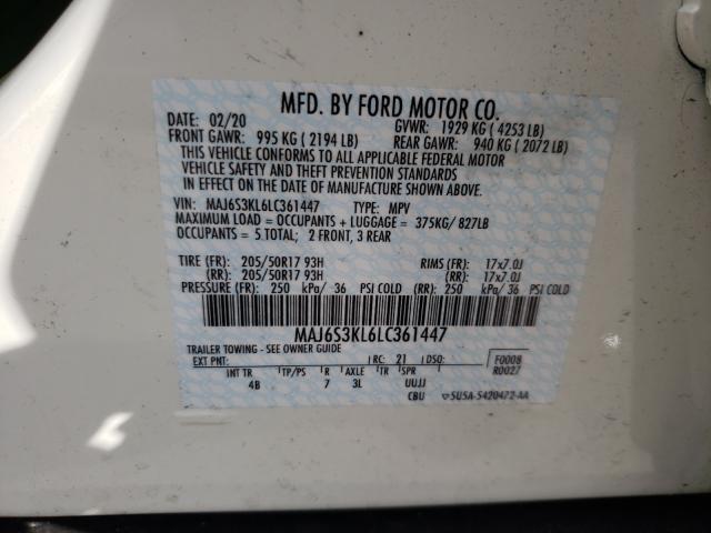 2020 FORD ECOSPORT T MAJ6S3KL6LC361447