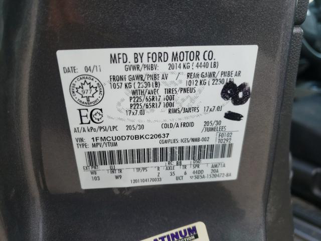 2011 FORD ESCAPE 1FMCU0D70BKC20637