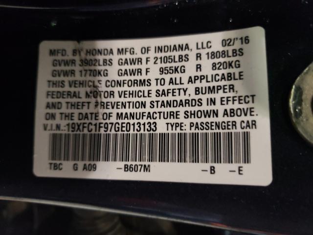 2016 HONDA CIVIC TOUR 19XFC1F97GE013133
