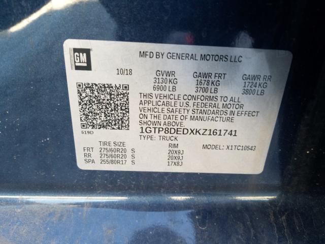 2019 GMC SIERRA C15 1GTP8DEDXKZ161741