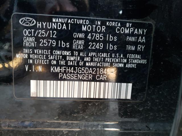 2013 HYUNDAI AZERA GLS KMHFH4JG5DA218453