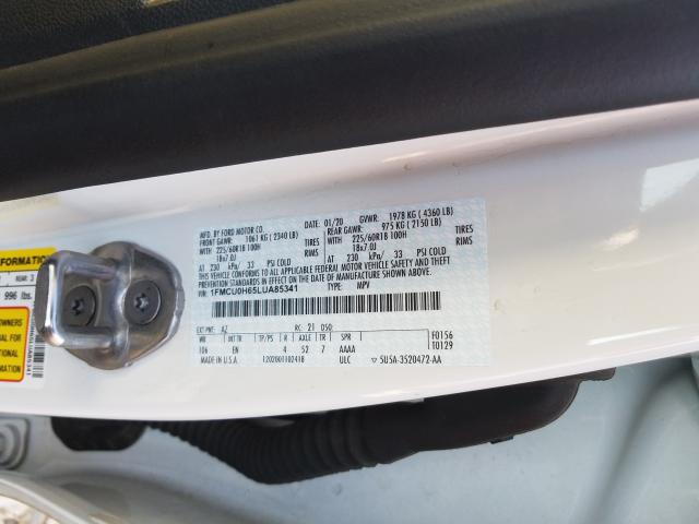 2020 FORD ESCAPE SEL 1FMCU0H65LUA85341