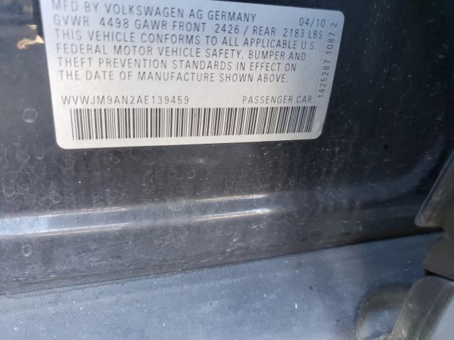 2010 VOLKSWAGEN PASSAT KOM WVWJM9AN2AE139459