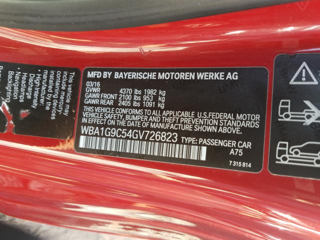 2016 BMW 228 XI SUL WBA1G9C54GV726823
