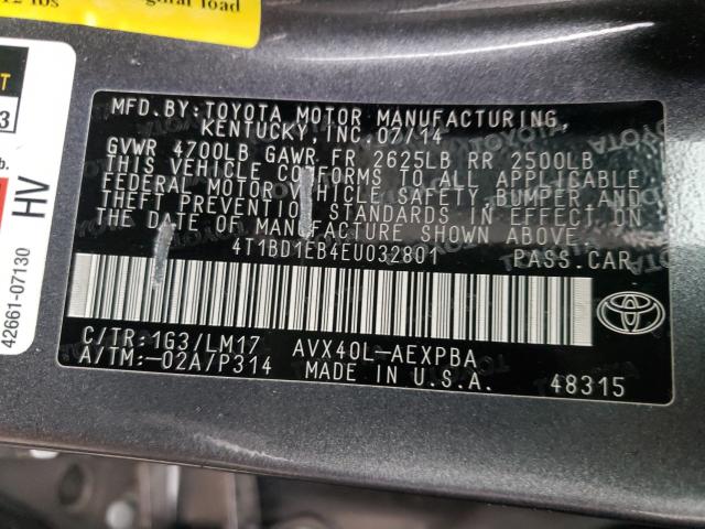 2014 TOYOTA AVALON HYB 4T1BD1EB4EU032801