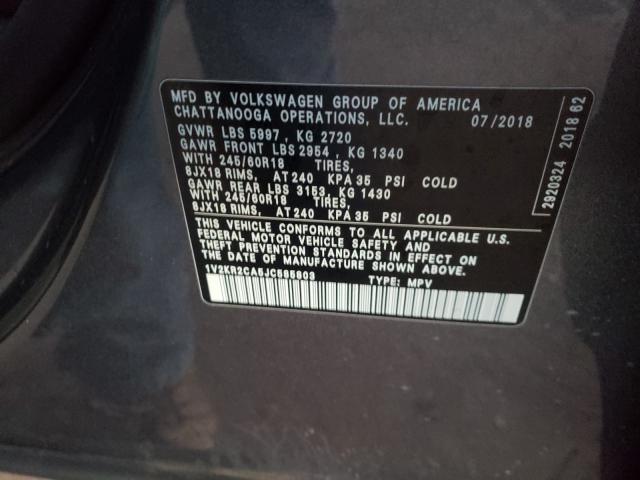 2018 VOLKSWAGEN ATLAS SE 1V2KR2CA5JC585803