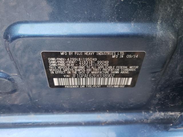 2014 SUBARU IMPREZA PR JF1GPAE62EH338902