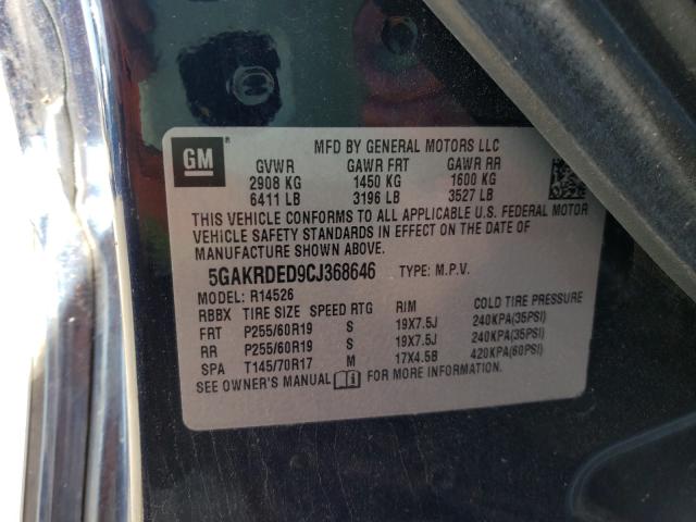 2012 BUICK ENCLAVE 5GAKRDED9CJ368646