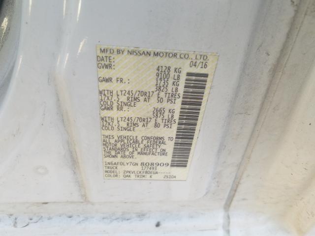 2016 NISSAN NV 2500 S 1N6AF0LY7GN808909