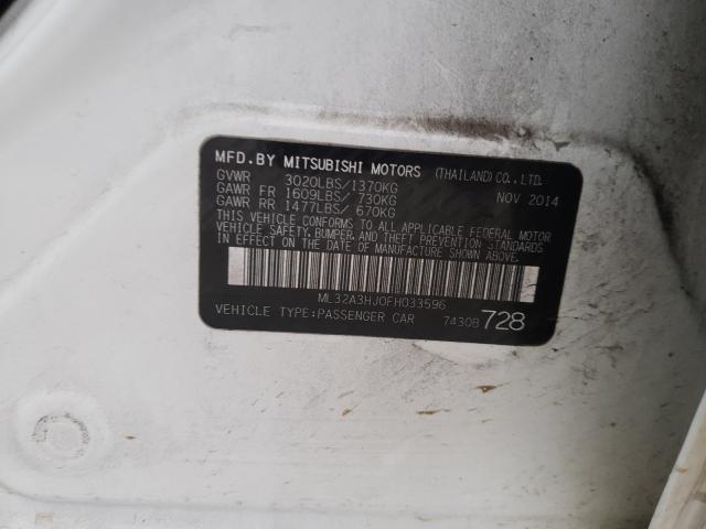 2015 MITSUBISHI MIRAGE DE ML32A3HJ0FH033596