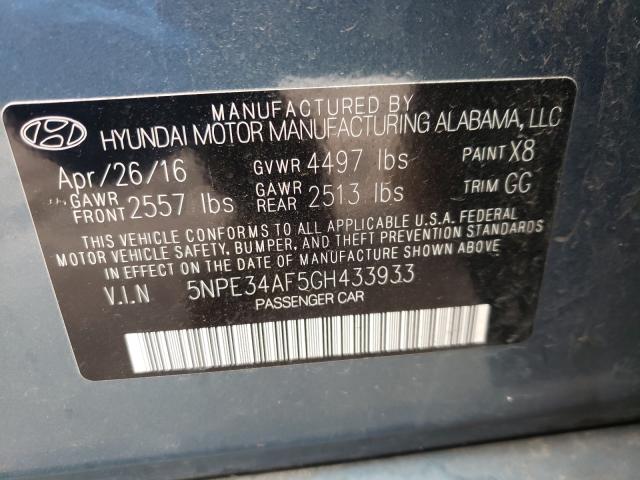 2016 HYUNDAI SONATA SPO 5NPE34AF5GH433933