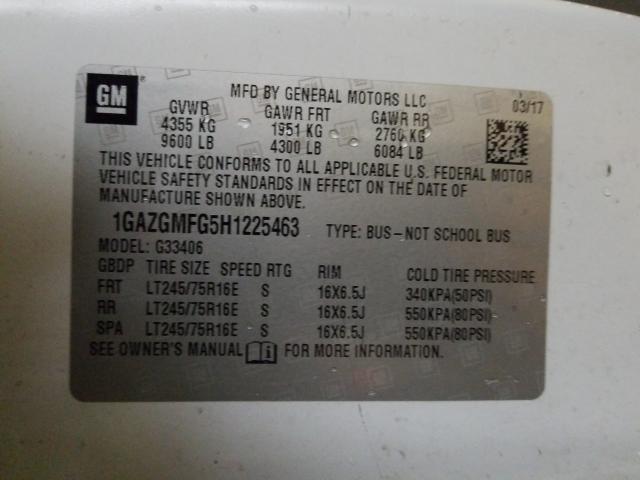 2017 CHEVROLET EXPRESS G3 1GAZGMFG5H1225463