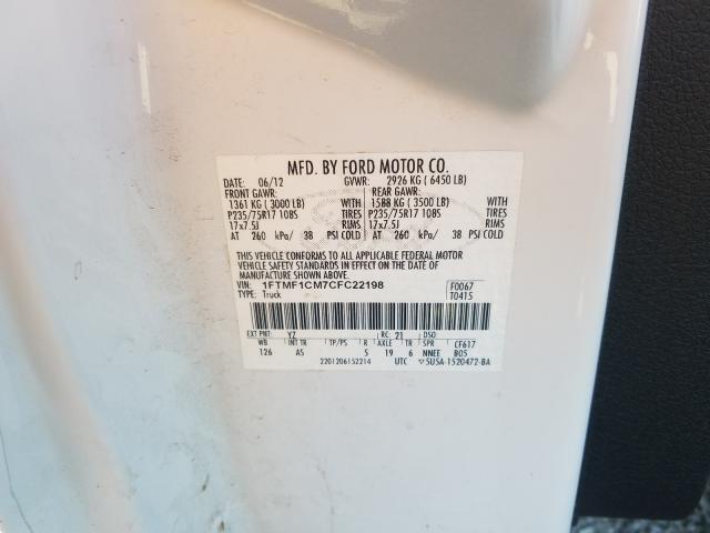 2012 FORD F150 - 1FTMF1CM7CFC22198