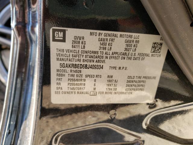 2011 BUICK ENCLAVE CX 5GAKRBED6BJ409334