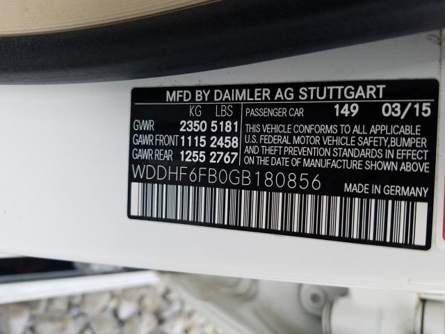 2016 MERCEDES-BENZ E 400 WDDHF6FB0GB180856