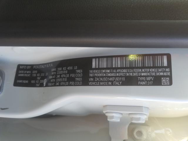 2019 JEEP RENEGADE L ZACNJBD14KPJ93118