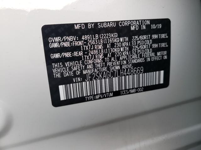 2020 SUBARU FORESTER P JF2SKAGC7LH448669