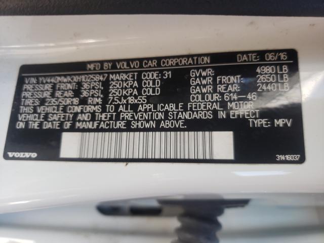 2017 VOLVO V60 CROSS YV440MWKXH1025847