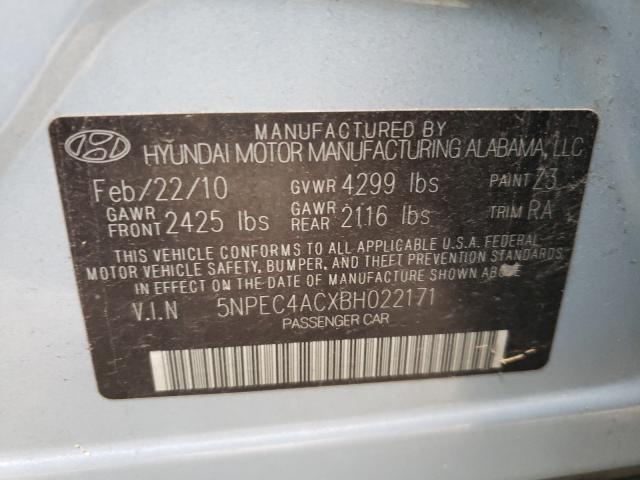 2011 HYUNDAI SONATA SE 5NPEC4ACXBH022171