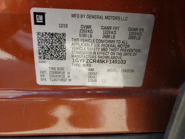 2019 CADILLAC XT4 PREMIU 1GYFZCR45KF149103