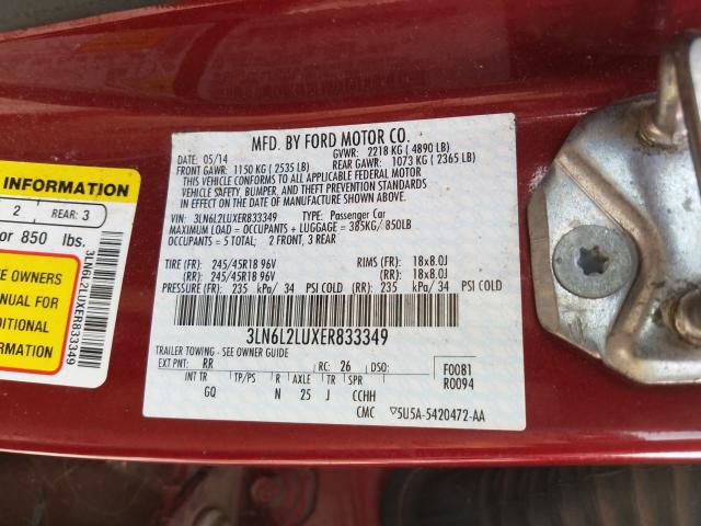 2014 LINCOLN MKZ HYBRID 3LN6L2LUXER833349