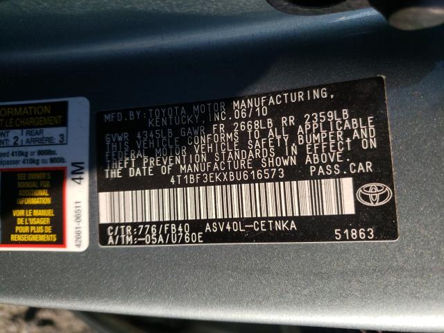 2011 TOYOTA CAMRY BASE 4T1BF3EKXBU616573