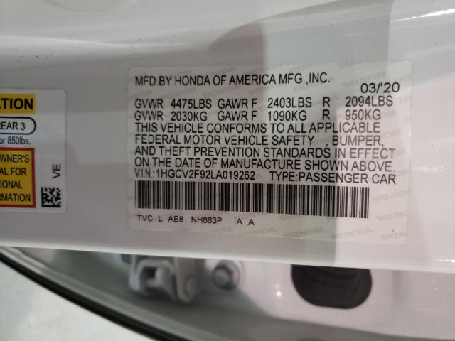 2020 HONDA ACCORD TOU 1HGCV2F92LA019262