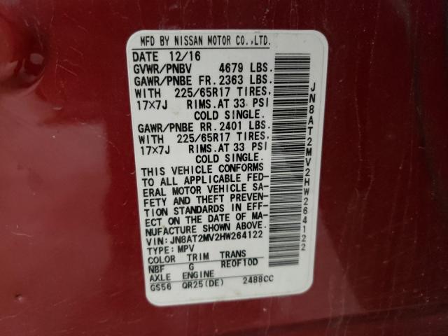 2017 NISSAN ROGUE S JN8AT2MV2HW264122