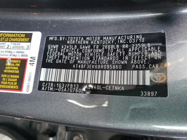 2011 TOYOTA CAMRY 4T4BF3EK6BR095860