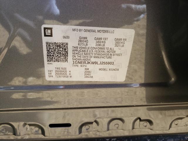 2020 CHEVROLET TRAVERSE R 1GNERJKW9LJ255903