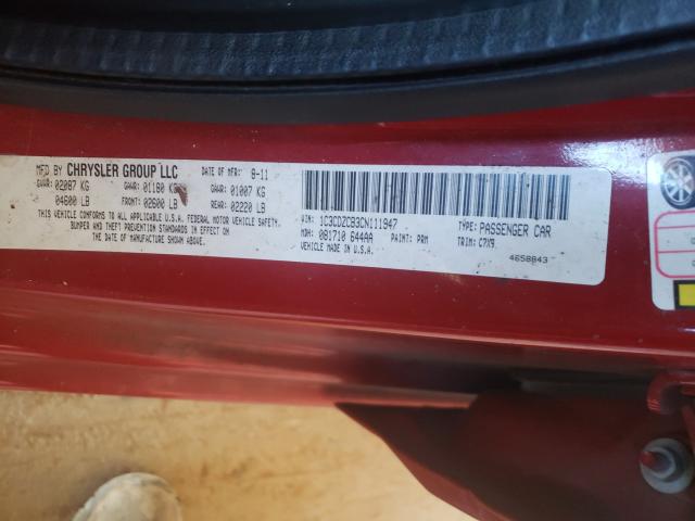 2012 DODGE AVENGER SX 1C3CDZCB3CN111947