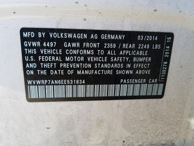 2014 VOLKSWAGEN CC LUXURY WVWRP7AN6EE531834