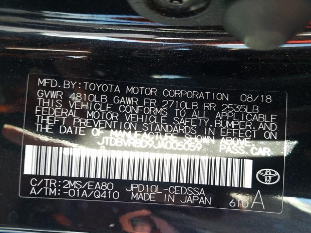 2018 TOYOTA MIRAI JTDBVRBD9JA005059