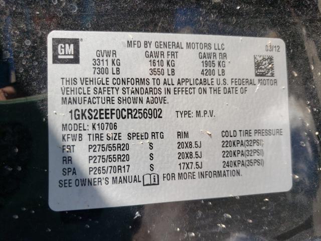 2012 GMC YUKON DENA 1GKS2EEF0CR256902