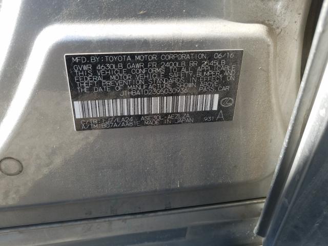 2016 LEXUS IS 200T JTHBA1D23G5030936