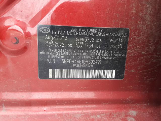 2013 HYUNDAI ELANTRA 5NPDH4AE1DH392491