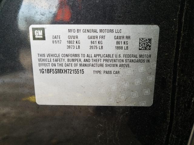 2017 CHEVROLET CRUZE PREM 1G1BF5SMXH7215515