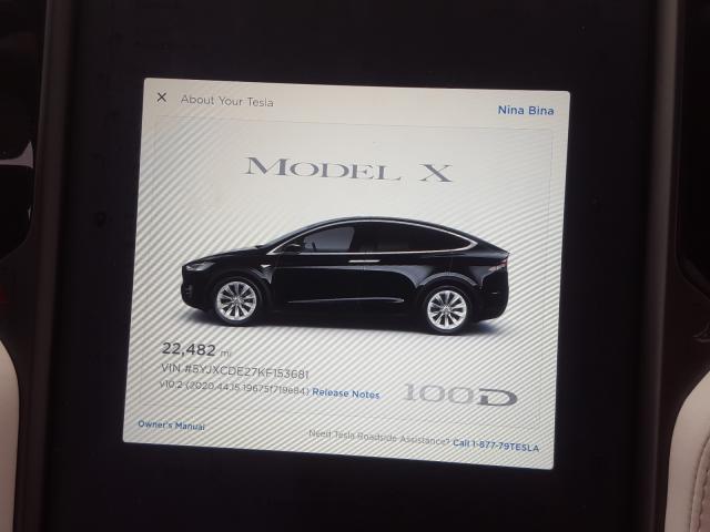 2019 TESLA MODEL X 5YJXCDE27KF153681