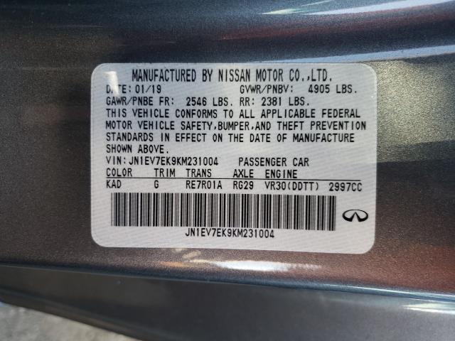 2019 INFINITI Q60 PURE JN1EV7EK9KM231004