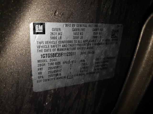2015 GMC CANYON SLE 1GTG5BE35F1123911