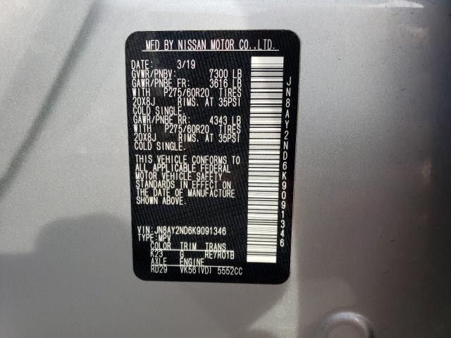 2019 NISSAN ARMADA SV JN8AY2ND6K9091346