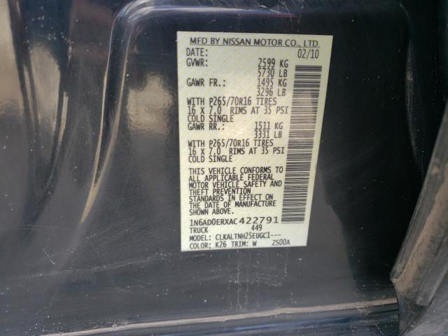 2010 NISSAN FRONTIER C 1N6AD0ERXAC422791